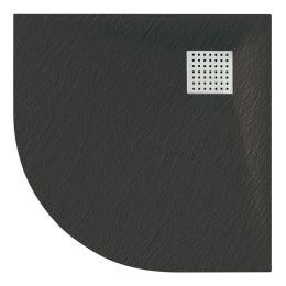 Veloce Duo Quadrant Shower Tray 900mm x 900mm - Black