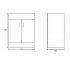 Nuie Eden 500mm 2 Door Floor Standing Cabinet & Mid-Edge Basin - Gloss White