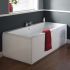 Nuie Asselby 1800mm x 800mm Square Double Ended Bath