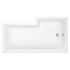 Nuie Square Shower Bath with Front Panel & Screen 1500mm x 850mm Left Hand