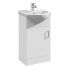 Nuie Mayford 450mm Basin Unit With Curved Bowl - Gloss White