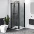 Aqua i 6 Black Pivot Shower Door 900mm x 1900mm High