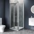 700mm x 700mm Bifold Door Shower Enclosure and Shower Tray (Includes Free Shower Tray Waste)