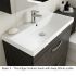 Nuie Athena 500mm Wall Hung Cabinet & Thin-Edge Basin - Charcoal Black Woodgrain