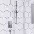 Eastbrook Single Outlet Thermostatic Shower Mixer with Rectangular Riser Rail Kit - Chrome