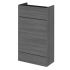 Hudson Reed Fusion Slimline 600mm Fitted WC Unit - Anthracite Woodgrain
