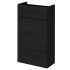 Hudson Reed Fusion 600mm Fitted WC Unit - Charcoal Black Woodgrain
