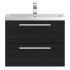 Hudson Reed Quartet 720mm Cabinet & Basin - Charcoal Black