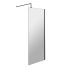 Hudson Reed 8mm Wetroom Screen with Support Bar 1200mm - Black