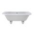 Hudson Reed Kenton Back to Wall Double Ended Freestanding Bath 1700mm x 745mm with Deacon Legs