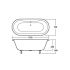Hudson Reed Kingsbury Double Ended Freestanding Bath 1700mm x 745mm with Deacon Legs