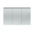 Hudson Reed Quartet 1350mm Mirror Cabinet - Gloss Grey