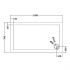 Hudson Reed Rectangular Shower Tray 1200mm x 700mm - Slate Grey