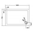 Hudson Reed Rectangular Shower Tray 1200mm x 760mm - Slate Grey