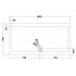 Hudson Reed Rectangular Shower Tray 1400mm x 700mm - Slate Grey