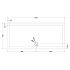 Hudson Reed Rectangular Shower Tray 1700mm x 760mm - Slate Grey