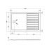 Hudson Reed Rectangular Walk-In Shower Tray 1400mm x 900mm - Slate Grey