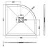 Hudson Reed Slimline Quadrant Shower Tray 900mm x 900mm - Grey Slate