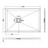Hudson Reed Slimline Rectangular Shower Tray 1200mm x 800mm - Grey Slate