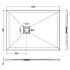 Hudson Reed Slimline Rectangular Shower Tray 1200mm x 900mm - White Slate