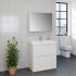 Kartell Arc 500mm Freestanding Cloakroom Vanity Unit & Basin - Gloss White