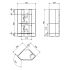 Kartell Impakt 405mm Freestanding Corner Vanity Unit & Basin - White Gloss