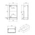 Kartell Impakt 410mm Freestanding Cube Cloakroom Vanity Unit & Basin - White Gloss