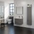 Kartell Purity 800mm Wall Mounted 2 Drawer Vanity Unit & Basin - Storm Grey Gloss