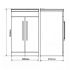 Kartell Purity 800mm Freestanding 2 Door Vanity Unit & Basin - Storm Grey Gloss