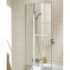 Lakes Classic Silver Square Bath Screen 944mm x 1500mm with Towel Rail