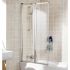 Lakes Classic Silver Framed Double Panel Bath Screen 950mm x 1400mm