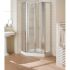 Lakes Classic Silver Framed Pentagon Enclosure with Pivot Door 900mm x 900mm 1850mm High  