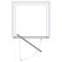 Lakes Classic Silver Framed Pivot Door 1000mm x 1850mm High 