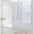 Lakes Classic Silver Semi-Frameless Over Bath Double Slider Door 1600mm x 1500mm High 