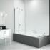 Merlyn Two Panel Curved Folding Bath Screen 900mm x 1500mm