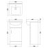 Nuie Mayford 450mm Basin Unit With Square Bowl - Gloss White