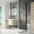 Coram Optima 6  3 Sided Shower Enclosure - 760mm Pivot Door and 900mm Side Panels