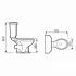 Kartell Astley Close Coupled Toilet With MDF Soft Close Seat