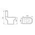Roma Space Close Coupled Toilet With Soft Close Seat Diagram