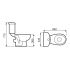 Roma Vital Close Coupled Toilet with Toilet Seat Diagram