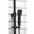 Scudo Lunar Thermostatic Bar Shower Mixer with Rigid Riser Kit & Fixed Head - Matt Black