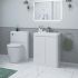 Serene Abbeydale 600mm 2 Drawer Wall Hung Vanity Unit And Basin - White Gloss