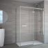 Merlyn 8 Series Frameless Hinge & Inline Shower Door with Side Panel 1000mm