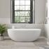 Tissino Tanaro Acrylic Freestanding Bath with Ledge 1680mm x 780mm - White